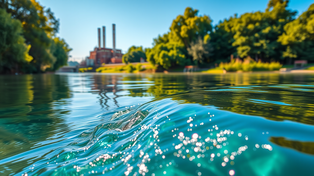 industrial waste water treatment san dimas crystal clear treated water lush environment