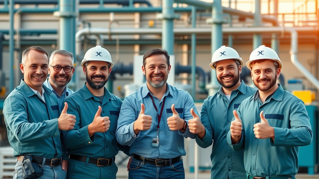 Montclair engineers celebrating upgraded industrial waste water treatment facility
