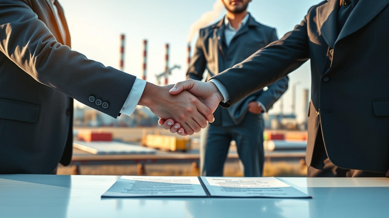 Professionals sealing partnership for upland industrial waste water treatment services