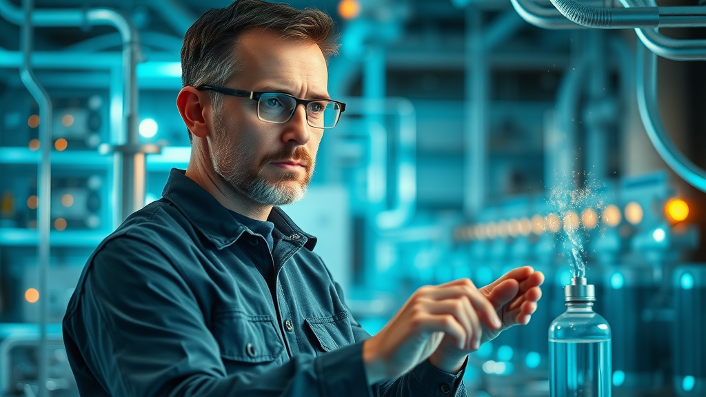 Innovative engineer with IoT sensors for advanced ph balancing—through equalization and neutralization in industrial wastewater