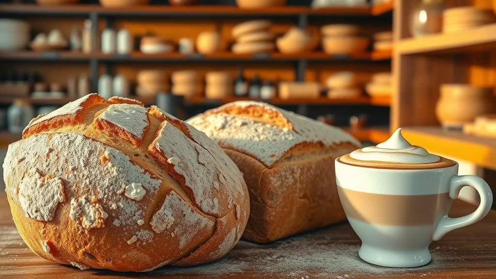 artisan bread loaves and specialty coffee highlighting ph balancing