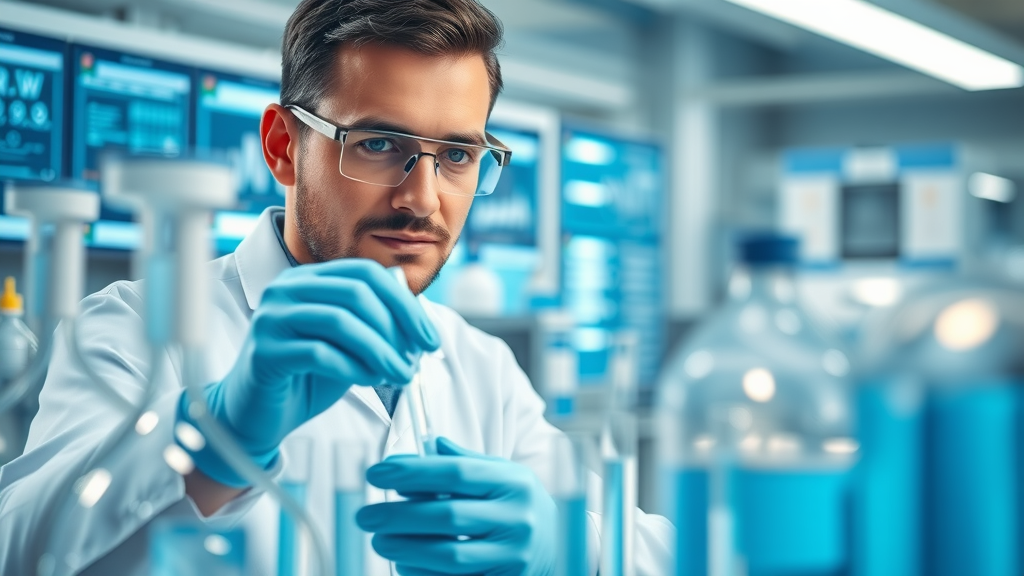 Industrial wastewater regulations compliance laboratory technician analyzing water samples